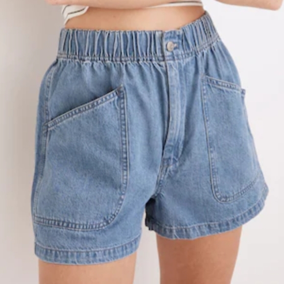 Madewell Denim Pull-On Utility Shorts Size 27 - Picture 2 of 9